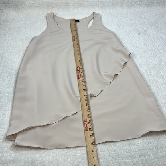 Petticoat Alley winter white racer back sleeveless minimalist shift dress medium - Picture 5 of 7